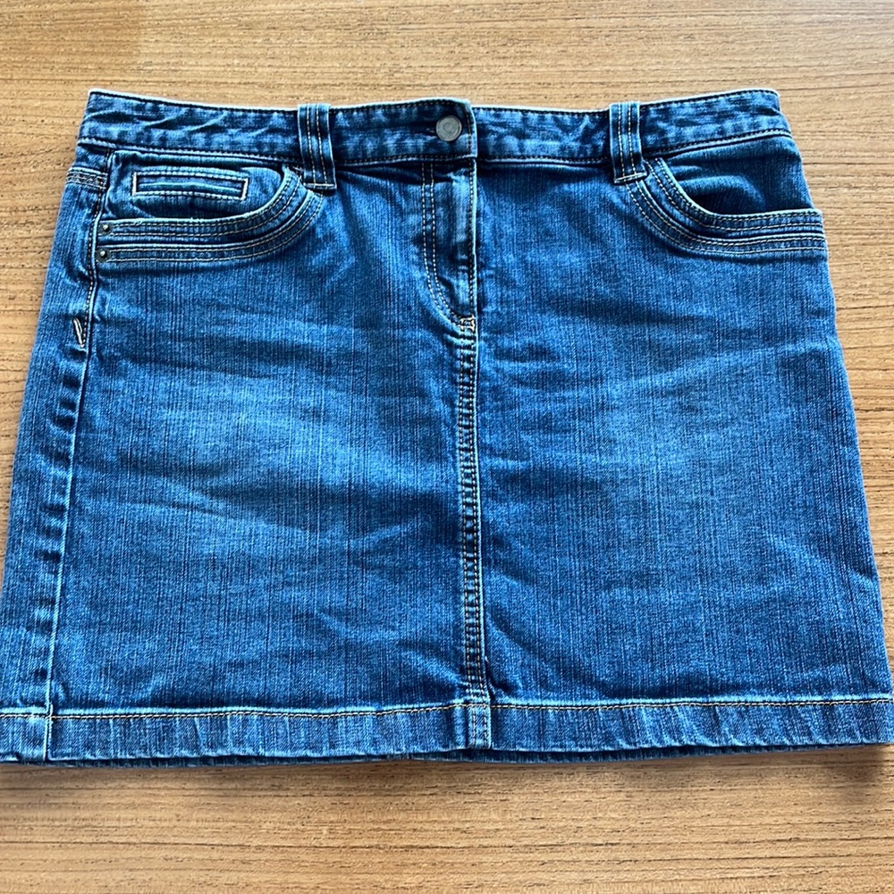 LOFT Blue Denim Mini Skirt